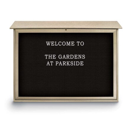 United Visual Products Indoor Enclosed Combo Board, 42"x32", Satin Frame/Blue & Cobalt UVCB4232-BLUE-COBACC